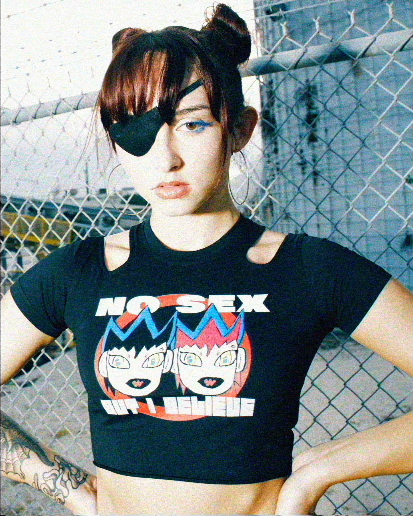 No Sex - But I Believe Crop Top (Black)