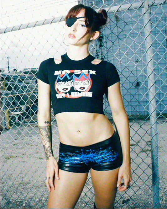 No Sex - But I Believe Crop Top (Black)
