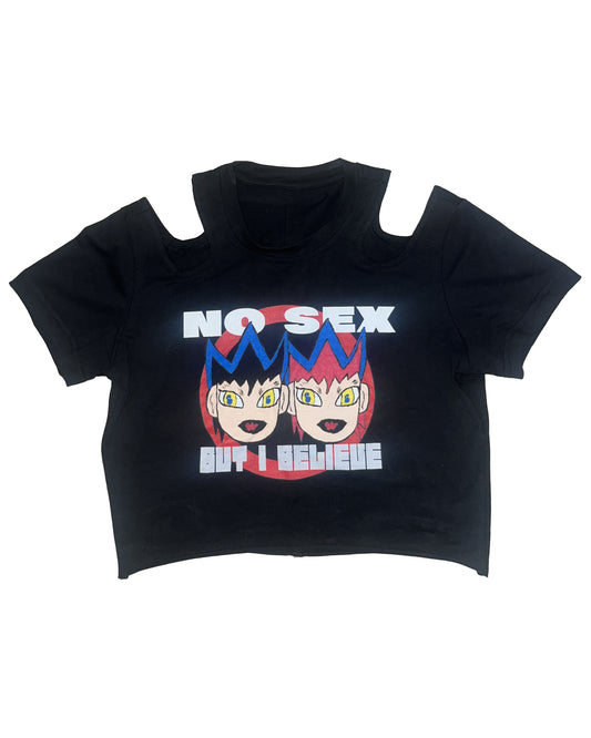 No Sex - But I Believe Crop Top (Black)